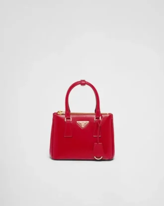 Prada Galleria Mini-väska i lackläder