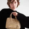 Prada Galleria Mini-väska i satin med kristaller Prada Galleria Mini-väska i satin med kristaller