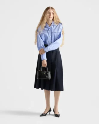 Prada Galleria miniväska i lackat Saffiano-läder