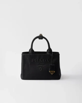 Prada Jardiniare liten handväska i bomullscanvas