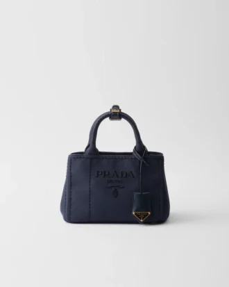 Prada Jardiniare Mini-handväska i bomullscanvas