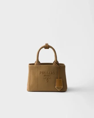 Prada Jardiniare Mini-handväska i bomullscanvas