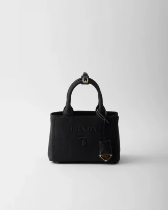 Prada Jardiniare Mini-handväska i bomullscanvas