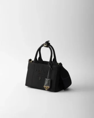 Prada Jardiniare Mini-handväska i bomullscanvas