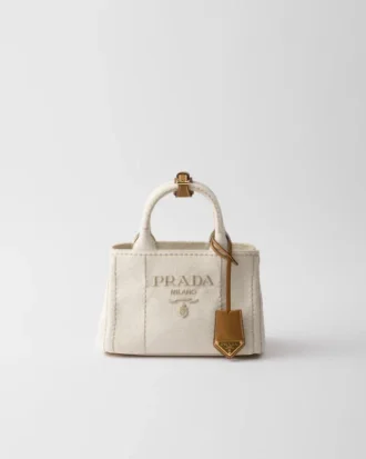 Prada Jardiniare Mini-väska i linneblandning