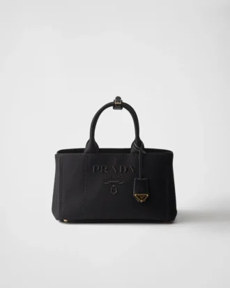 Prada Jardiniare stor handväska i bomullscanvas