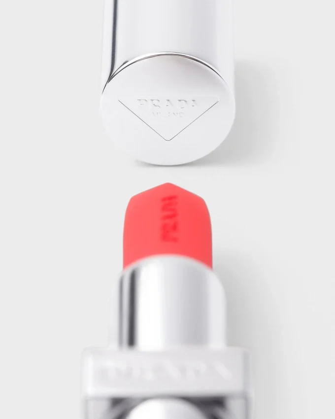 Prada Monochrome Soft Matte Lipstick – O177 – Flamingo Prada Monochrome Soft Matte Lipstick – O177 – Flamingo