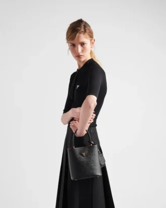 Prada Panier liten väska i Saffiano-läder