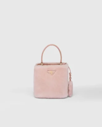 Prada Panier Mini Shearling-väska