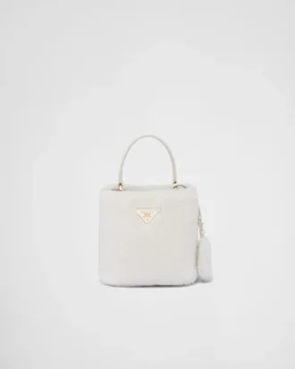 Prada Panier Mini Shearling-väska