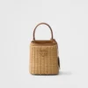 Prada Panier Mini-väska i korg och läder