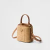 Prada Panier Mini-väska i korg och läder
