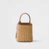 Prada Panier Mini-väska i korg och läder