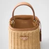 Prada Panier Mini-väska i korg och läder