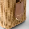 Prada Panier Mini-väska i korg och läder
