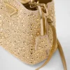 Prada Panier-väska i satin med kristaller Prada Panier-väska i satin med kristaller