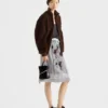 Prada Petit Sac Noir Mini-bucketväska i sammet och nappaläder Prada Petit Sac Noir Mini-bucketväska i sammet och nappaläder
