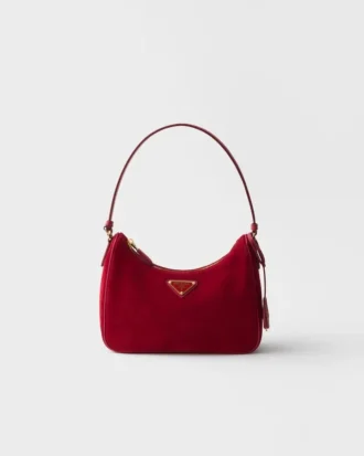 Prada Re-Edition 2005 Mini-väska i mocka