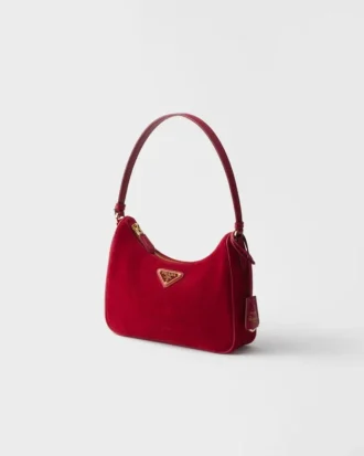 Prada Re-Edition 2005 Mini-väska i mocka
