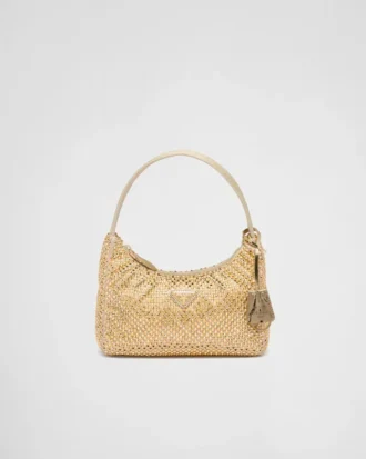 Prada Re-Edition Mini Satin Bag med kristaller Prada Re-Edition Mini Satin Bag med kristaller
