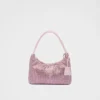 Prada Re-Edition Mini Satin Bag med kristaller Prada Re-Edition Mini Satin Bag med kristaller
