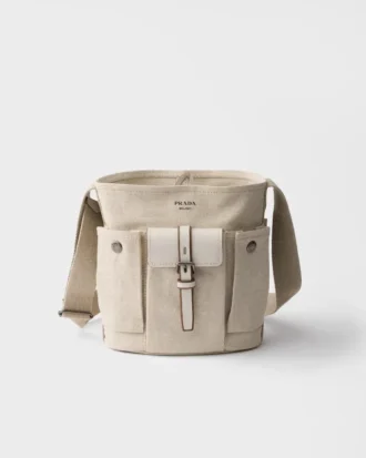 Prada Route Mini-väska i canvas och läder