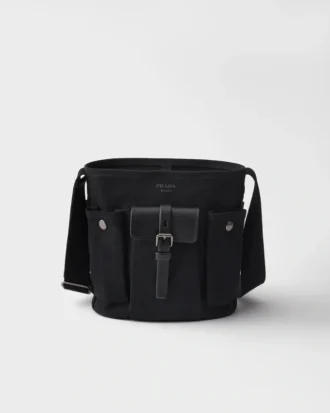 Prada Route Mini-väska i canvas och läder Prada Route Mini-väska i canvas och läder