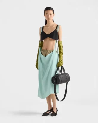 Prada Route stor läderväska med handtag