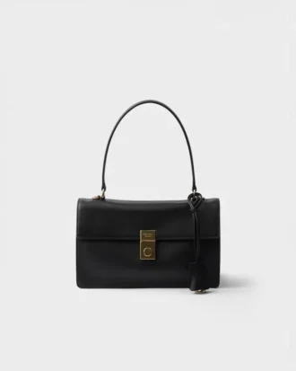 Prada Soft Medium läderaxelväska