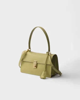 Prada Soft Medium läderaxelväska