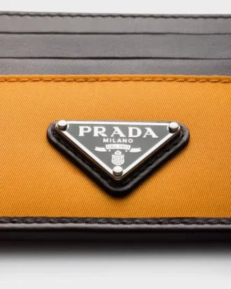 Prada Speedrock kortfodral i Re-Nylon och läder