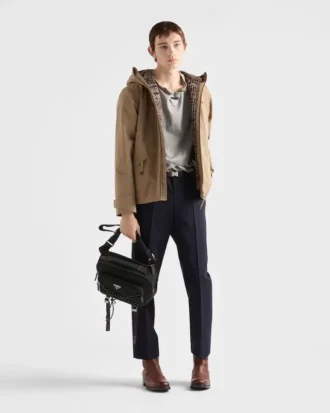 Prada Speedrock Re-Nylon och läder axelväska