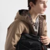 Prada Speedrock Re-Nylon och läder axelväska