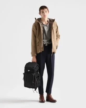 Prada Speedrock ryggsäck i Re-Nylon och läder