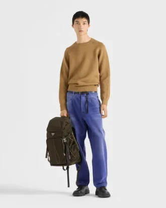 Prada Speedrock ryggsäck i Re-Nylon och läder
