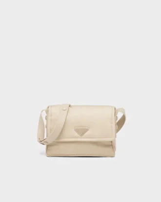 Prada Traveller liten vadderad Re-Nylon-axelväska