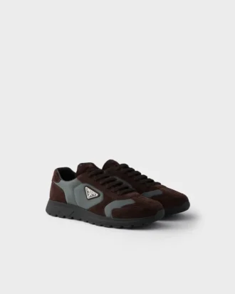 Prax sneakers i mocka och Re-Nylon Prax sneakers i mocka och Re-Nylon