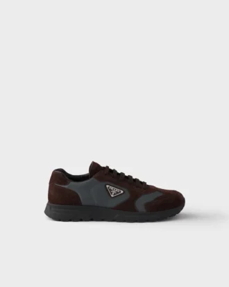 Prax sneakers i mocka och Re-Nylon Prax sneakers i mocka och Re-Nylon
