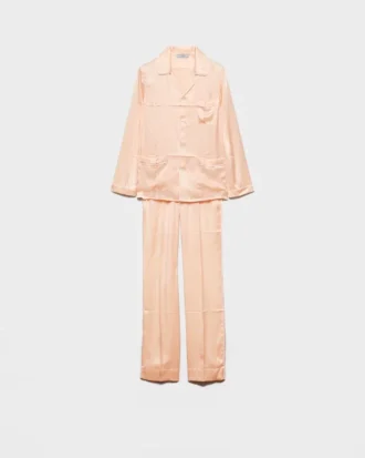 Pyjamas i satin med vintage-look