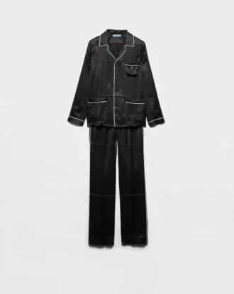 Pyjamas i satin med vintage-look