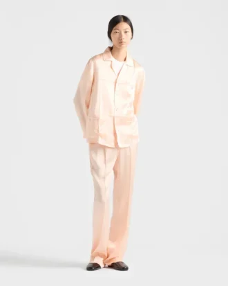 Pyjamas i satin med vintage-look