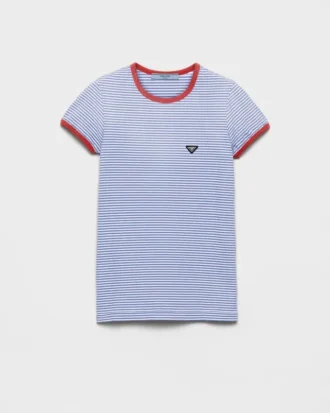 Randig jersey-T-shirt Randig jersey-T-shirt
