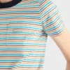 Randig T-shirt i lisle-bomull Randig T-shirt i lisle-bomull