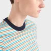 Randig T-shirt i lisle-bomull Randig T-shirt i lisle-bomull