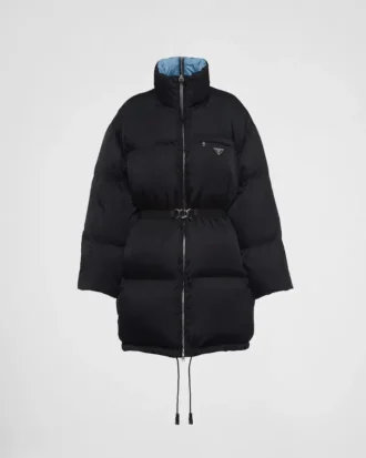 Re-Nylon-gabardine-dunjacka med huva