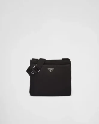 Re-Nylon- och Saffiano-axelväska