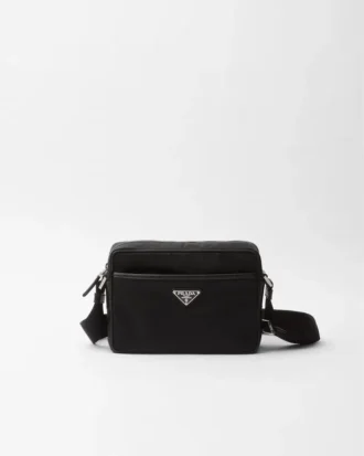Re-Nylon- och Saffiano-axelväska
