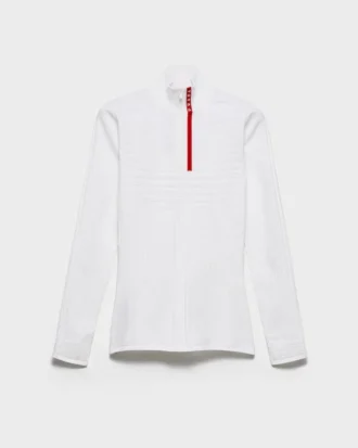 Re-Nylon-tröja med hög hals