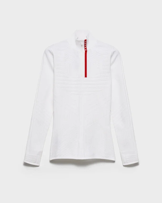 Re-Nylon-tröja med hög hals Re-Nylon-tröja med hög hals