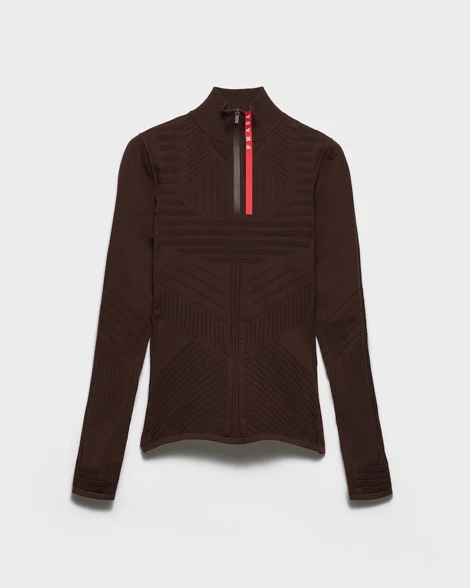 Re-Nylon-tröja med hög hals Re-Nylon-tröja med hög hals